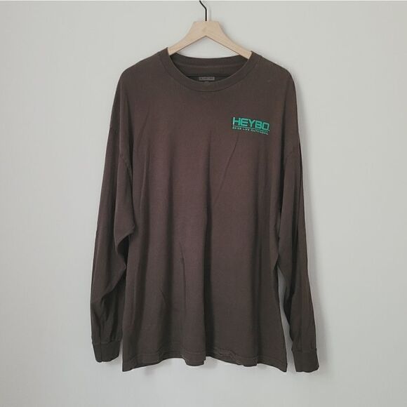 Heybo Men's Brown Graphic Long Sleeve Size XXL - Picture 1 of 4